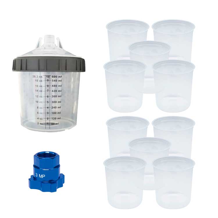 KIT SPW Webkits - 01 Caneca Completa 01 Adaptador e 10 Refil Camisa Interna - Pistolas