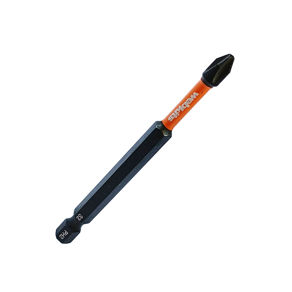 Bits Phillips 90mm PH2 de Impacto Imantado 1 Peça Webkits - Brocas-e-Pontas