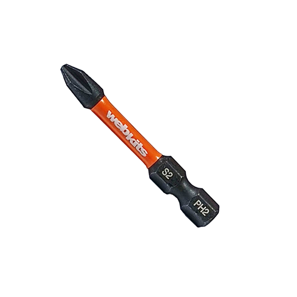 Bits Phillips 50mm PH2 de Impacto Imantado 1 Peça Webkits - Webkits