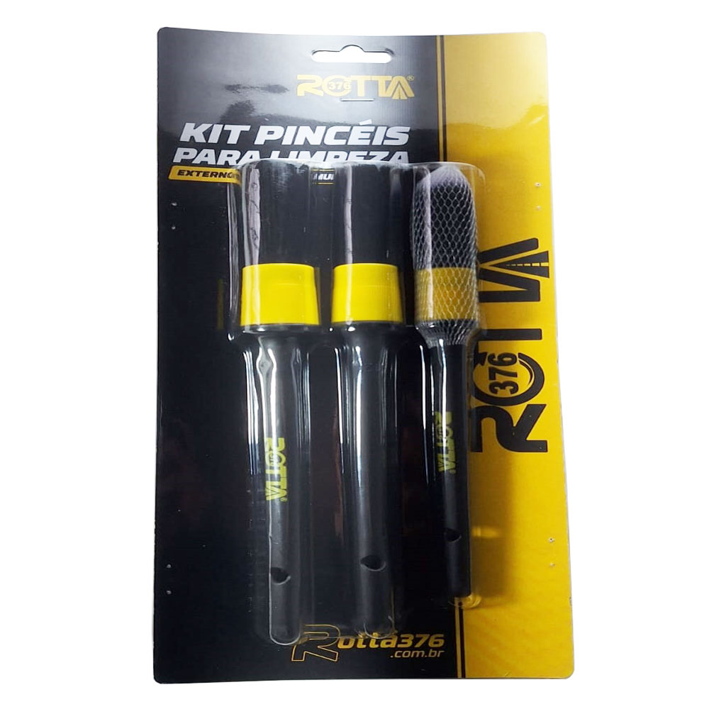 Jogo Pinceis para Limpeza Interna Externa Multimidia 3PCS - ROTTA 376