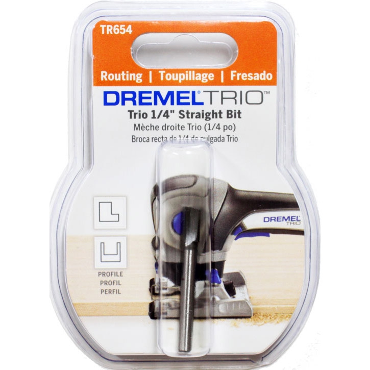 TR654 Fresa Reta 6,4mm 1/4pol. para Dremel Trio - Linha-Dremel