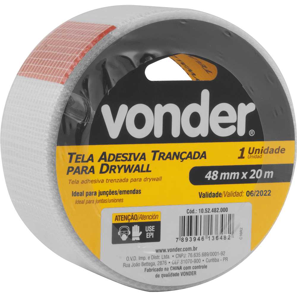 Fita Telada para Drywall 48mm x 20m VONDER - Manuais