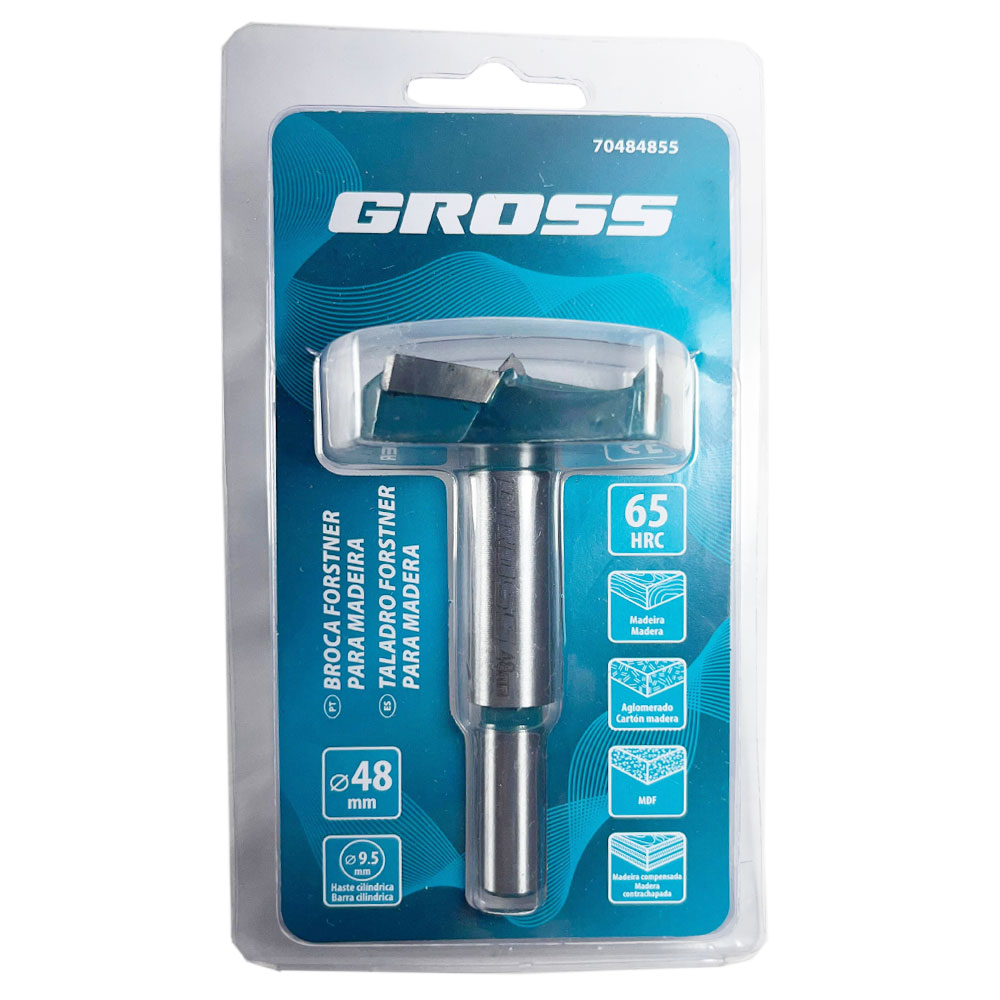 Broca Fresa Forstner Videa Para Furar Madeira Mdf 48mm Haste Cilindrica - Novidades