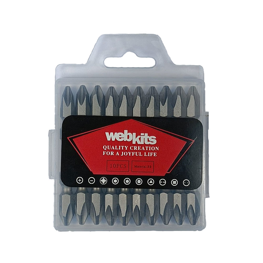 Bits Phillips 65mm PH2 Imantado Ponta Dupla de Impacto 10 Peças Webkits  - Brocas-e-Pontas