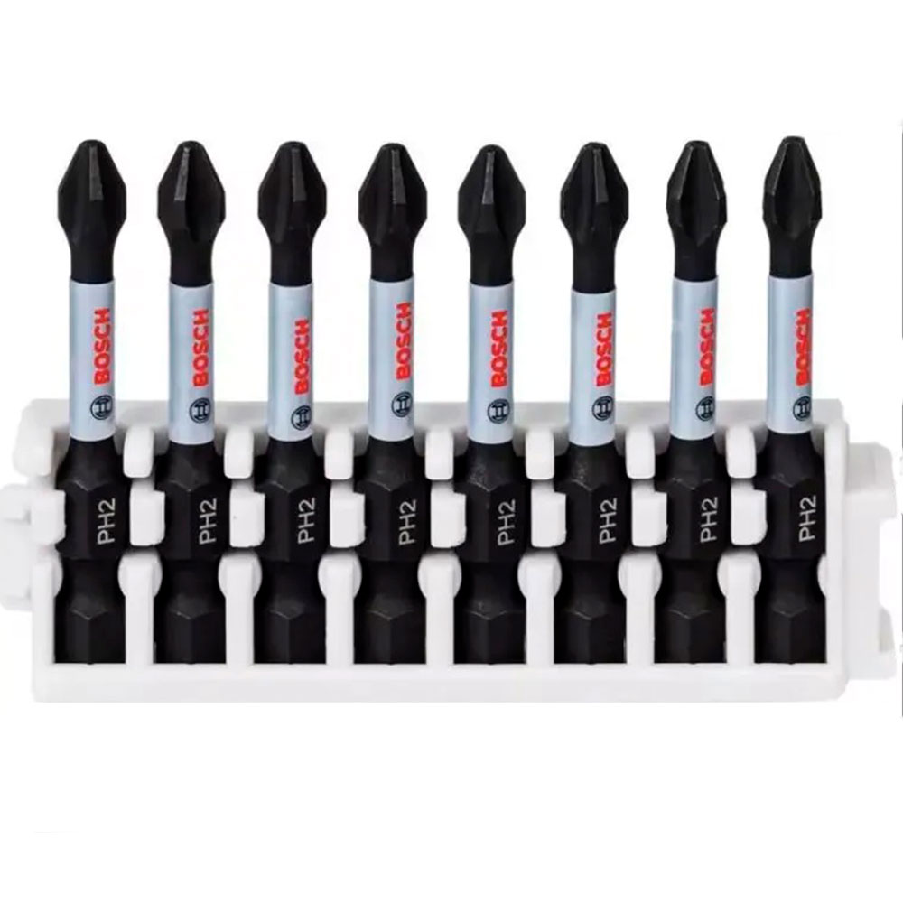 Jogo de Bits Bosch Impact Control PH2 50mm com 8 peças - Brocas-e-Pontas