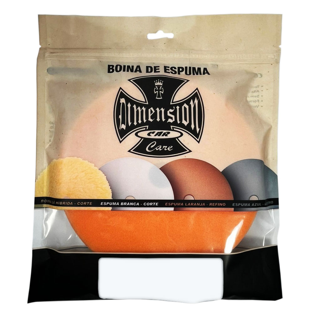 Boina Espuma Laranja Refino 6POL Para Politriz Roto Orbital - Detalhamento-automotivo