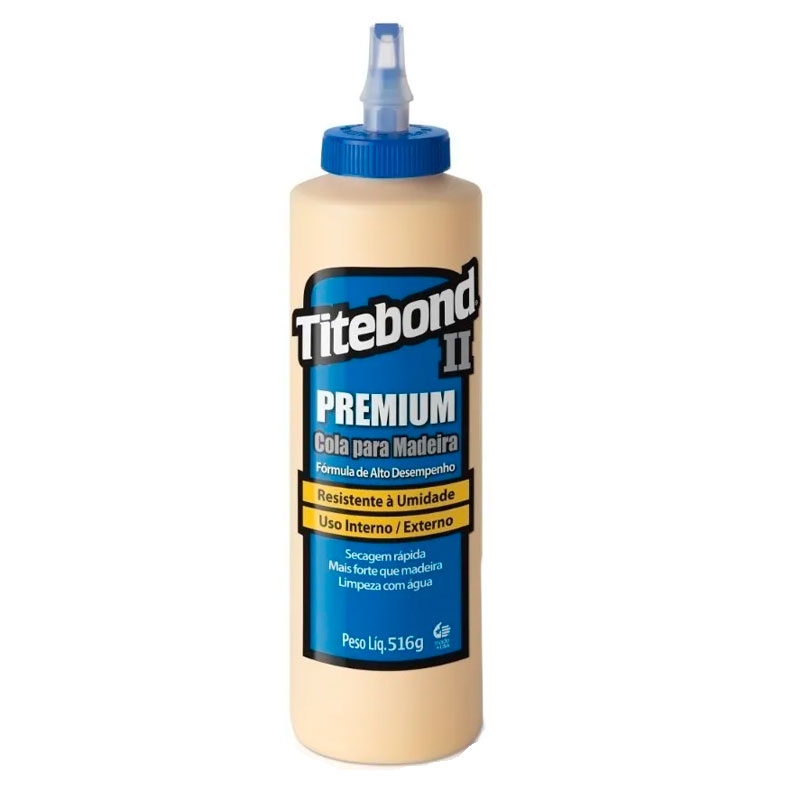 Cola para Madeira Titebond II PREMIUM para uso interno e externo 516g Resistente à umidade - Ferramentas