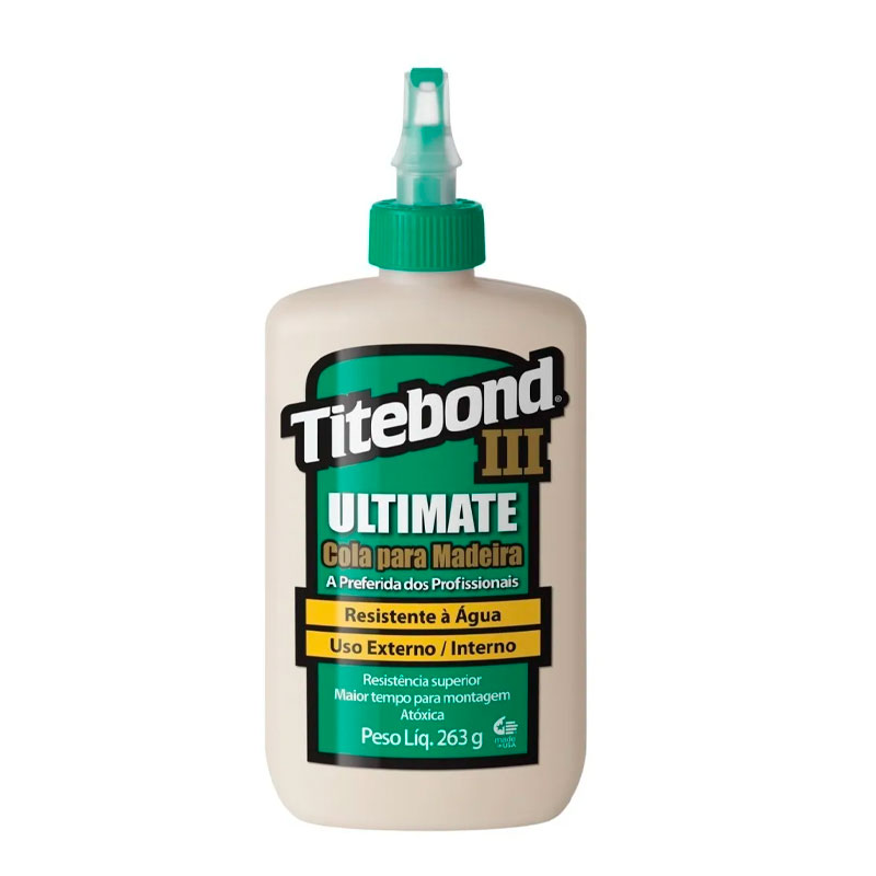 Cola para Madeira Titebond III ULTIMATE para uso externo e interno 263g Resistente à água - Ferramentas