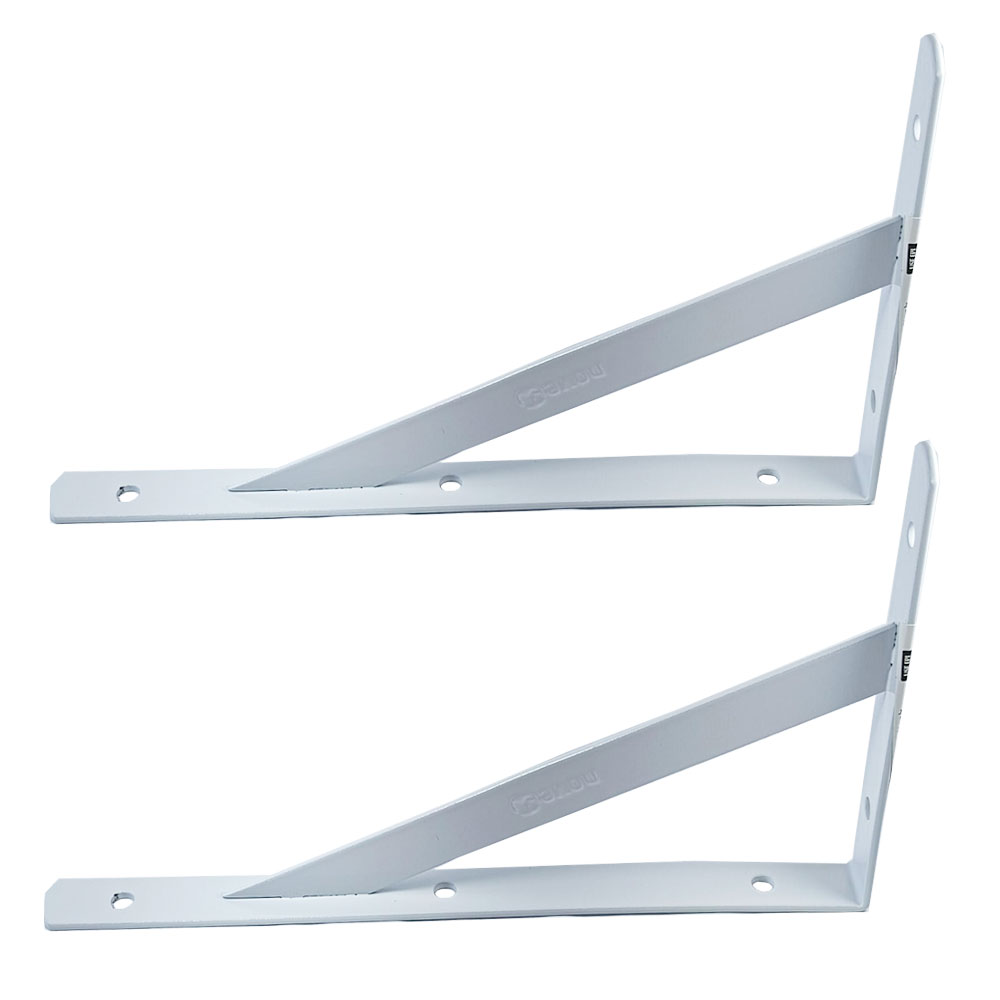 Cantoneira Tipo Mão Francesa Reforçada 20cm Branca Kit 2 Peças - Manuais