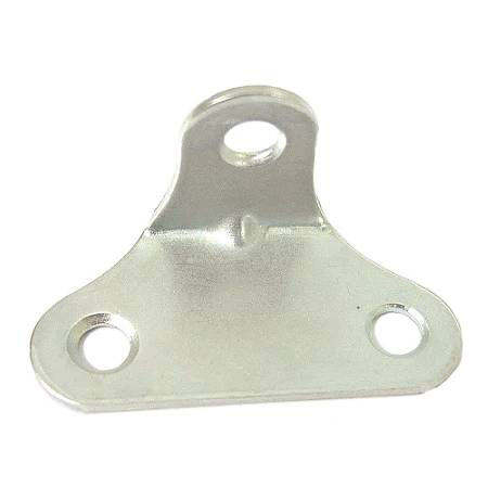 Cantoneira com 3 furos suporte para fixação de móveis e prateleiras Zincada Branca kit 4 peças - Metalúrgica-Kaby