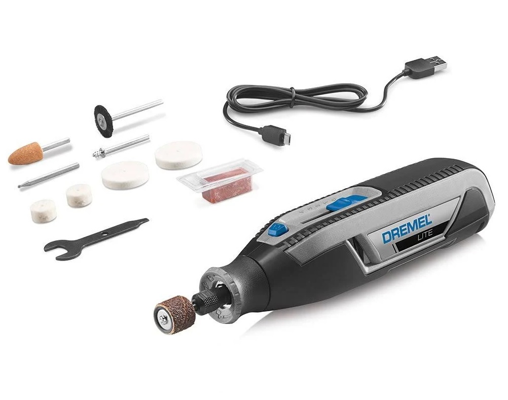 Micro Retifica a Bateria Dremel LITE 4v com 10 acessórios 7760-N-10 - Retificas-Dremel