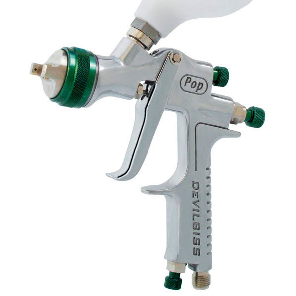 Pistola de Pintura HVLP Transtec POP 700ML Bico 1.4mm alta produtividade, cromada - Devilbiss