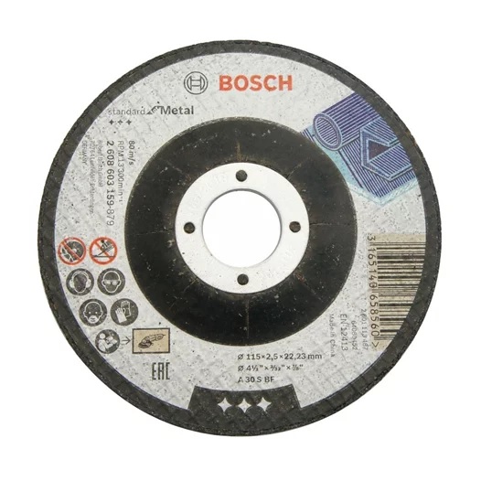 Disco de Corte Bosch para Metal GR.30 115mm para Esmerilhadeiras 4,5pol - Esmerilhadeiras