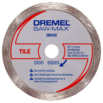 DSM540-RW Disco Diamantado para Azulejos Dremel SM540 para uso exclusivo Saw Max - Dremel