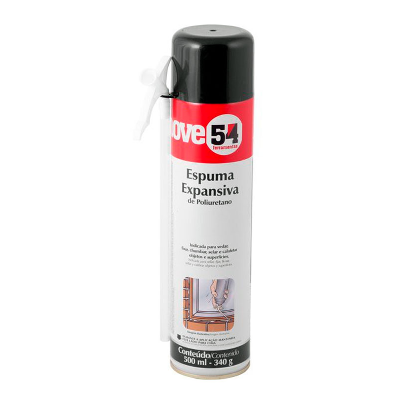 Espuma Expansiva Nove54 de Poliuretano 500ml com aplicador - Nove54