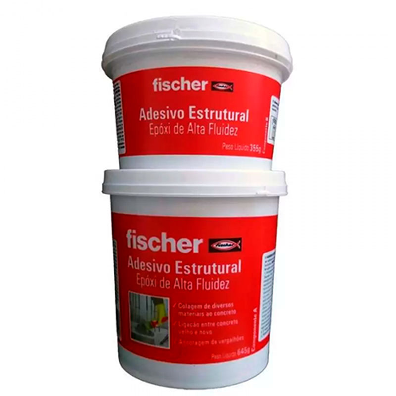 Adesivo Estrutural Fischer Epóxi Alta Fluidez 1kg - Fixação-Quimica