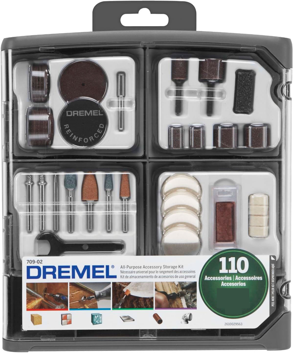 Jogo Com 110 Peças Para Uso Geral 709 DREMEL - Novidades