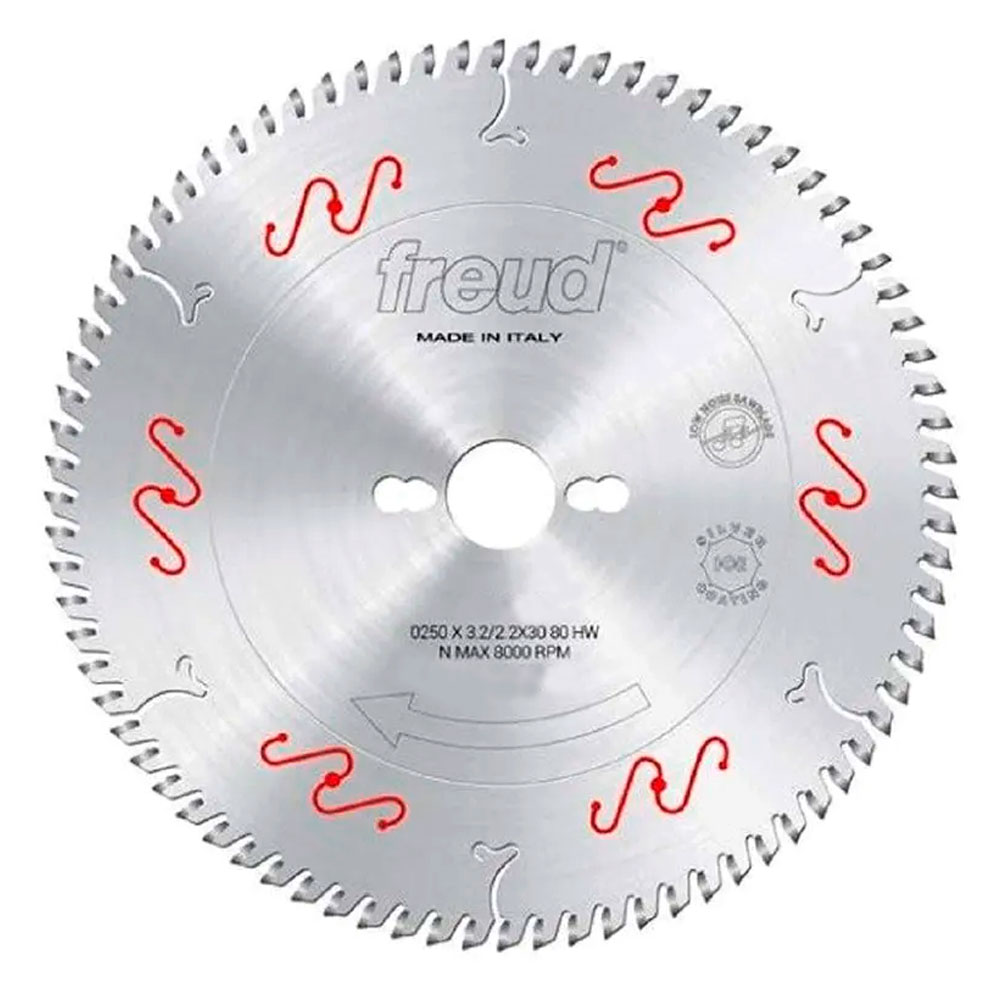 Disco de Serra Circular para MDF 250mm x 80 Dentes LU3F0200 - FREUD - Serras