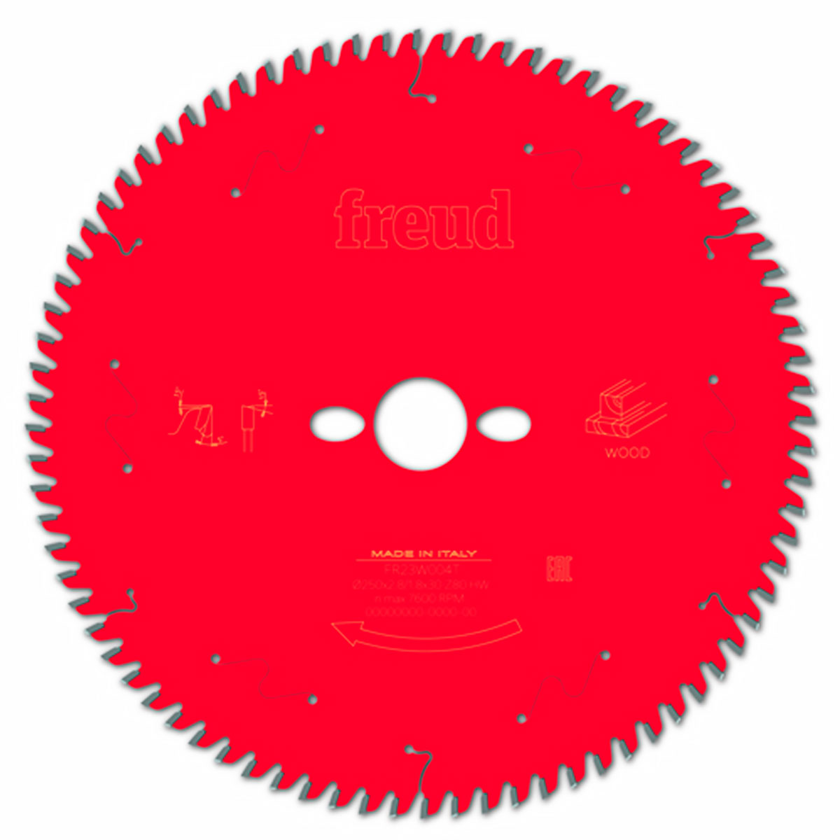 Disco de Serra Circular para Madeira 250mm x 80 Dentes FR23W004T FREUD - FREUD