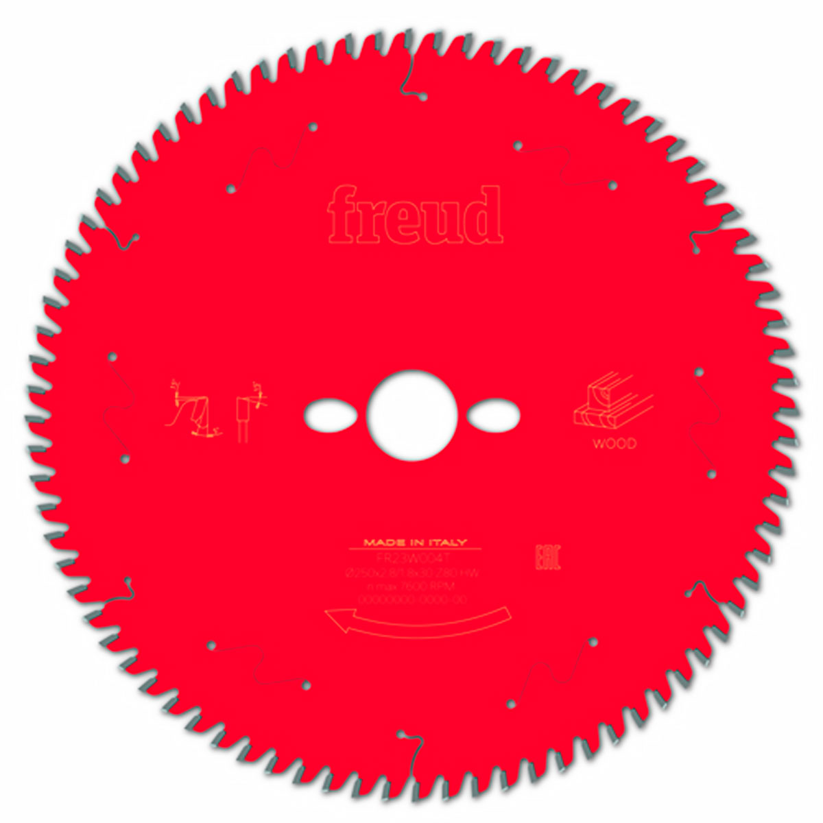 Disco de Serra Circular para Madeira 250mm x 80 Dentes FR23W004T FREUD - FREUD