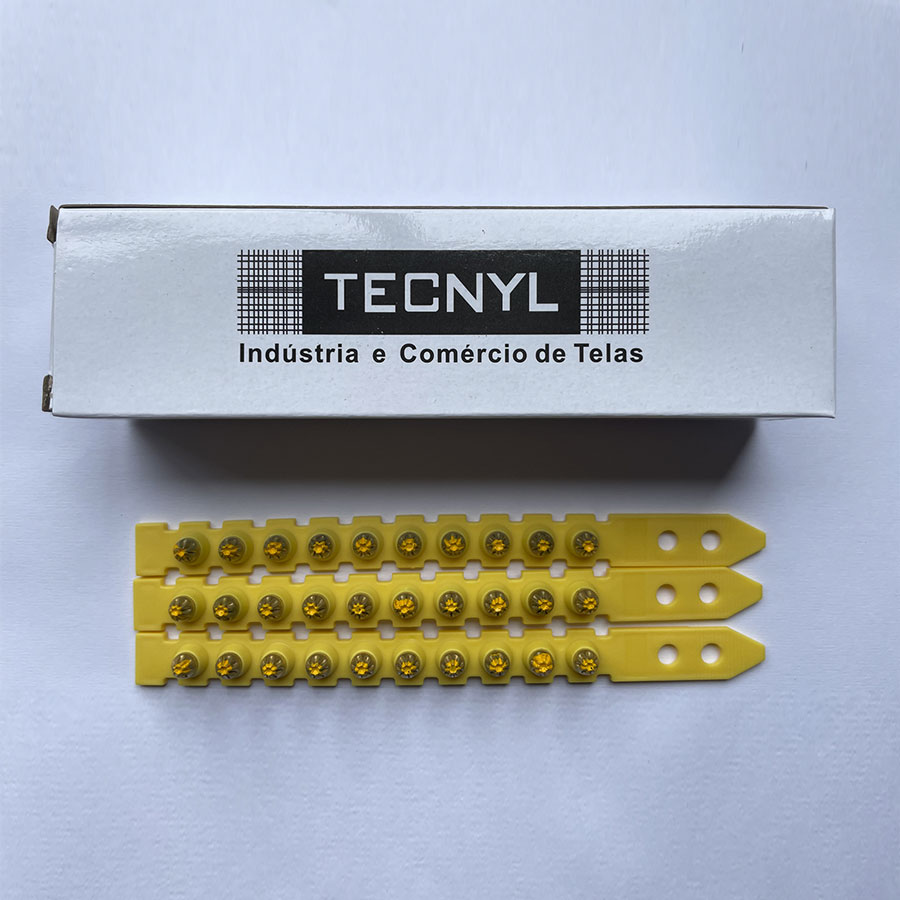 Caixa de Finca Pinos 27  Magazinado Amarelo 100 Peças - Tecnyl