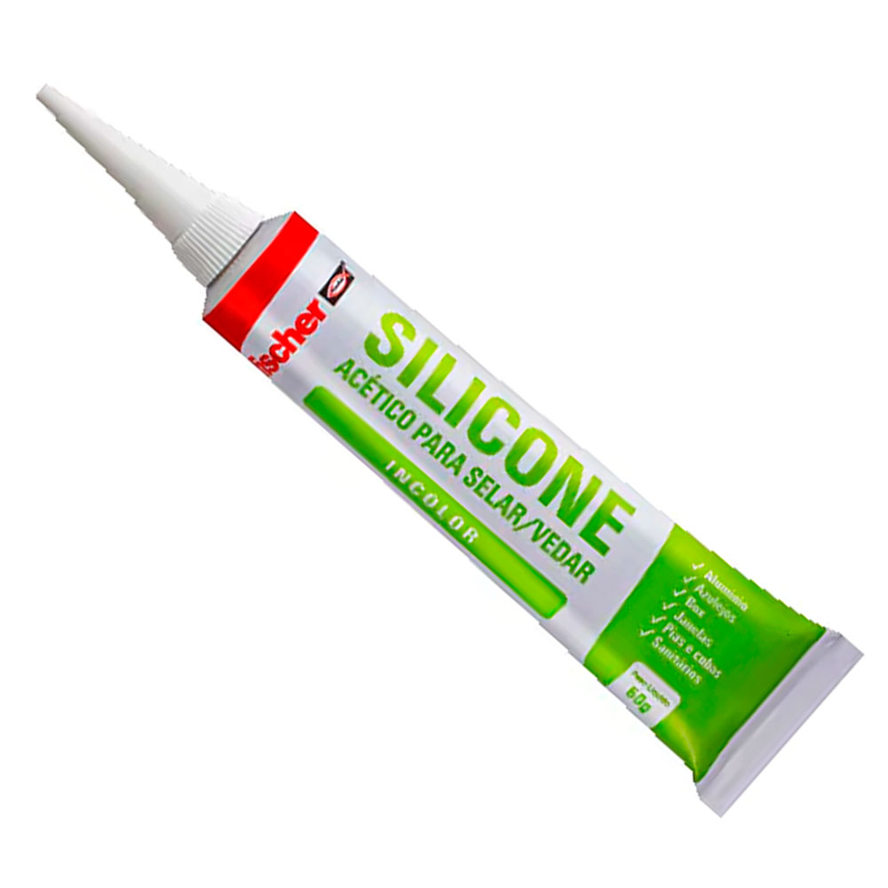  Silicone incolor 50g Fischer com bico dosador - Fischer