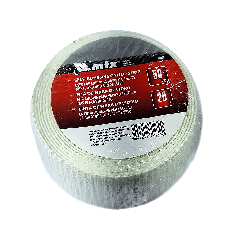Fita Telada Drywall Autoadesiva 20m x 50mm MTX - MTXToolsWorld