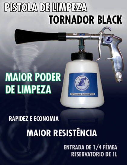 Tornador Black Pneumático Harion - Pistola para Limpeza Profissional - Pistola-Tornadora