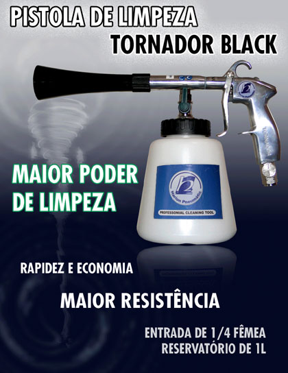 Tornador Black Pneumático Harion - Pistola para Limpeza Profissional - Ferramentas