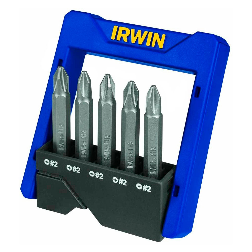 Jogo de Bits Irwin Power Bit PH2 51mm com 5 peças - Brocas-e-Pontas