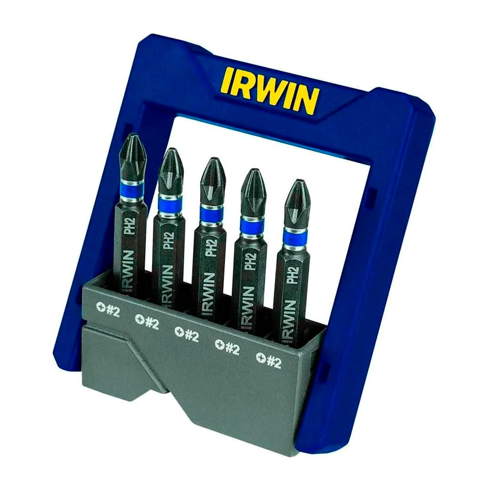 Jogo de Bits Irwin de Impacto Power Bit PH2 49mm com 5 peças - Irwin