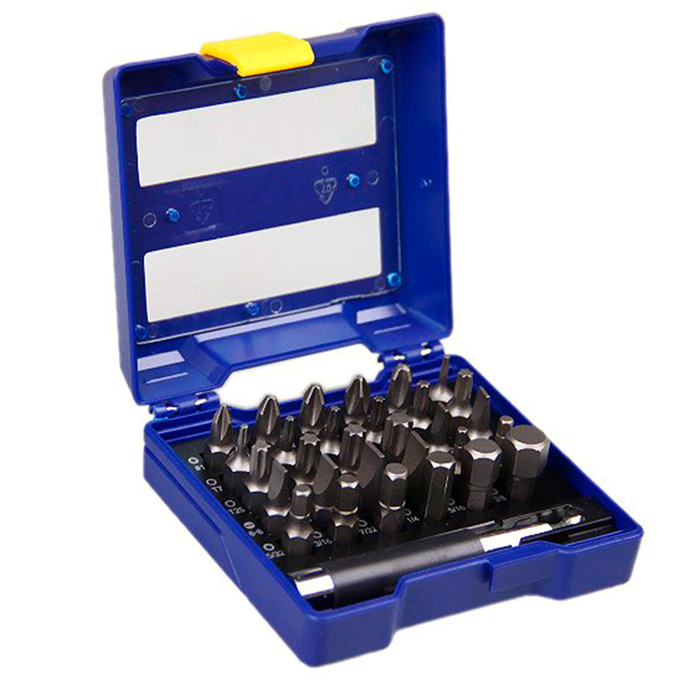 Jogo de Pontas 25mm Irwin Power Bit para Parafusadeira com 31 peças e estojo - Brocas-e-Pontas