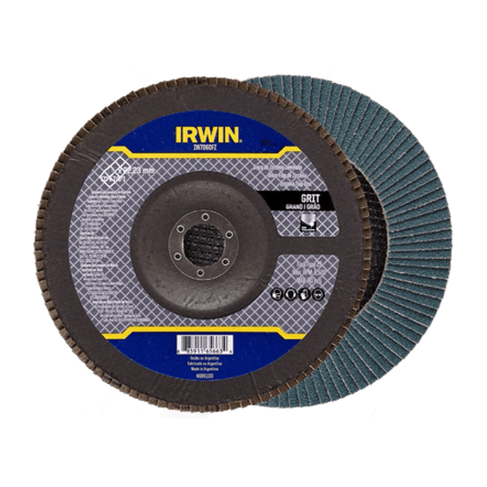 Disco de Lixa Flap Irwin GR.120 115mm para metal  - Esmerilhadeiras