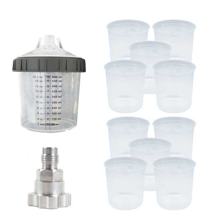 KIT SPW Webkits - 01 Caneca Completa 01 Adaptador IWATA e 10 Refil Camisa Interna - Pistolas