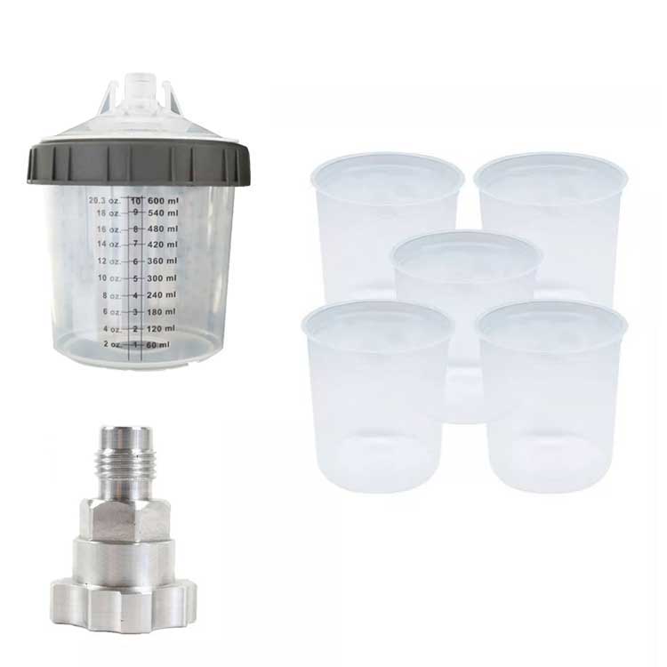 KIT SPW Webkits - 01 Caneca Completa 01 Adaptador IWATA e 05 Refil Camisa Interna - Pistolas