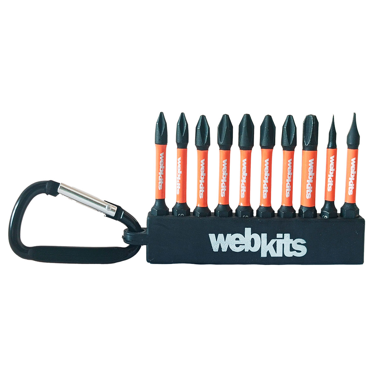 Bits Phillips 50mm PH1 PH2 PH3 SL3 SL5 Impacto Imantado 10 Peças Chaveiro - Novidades