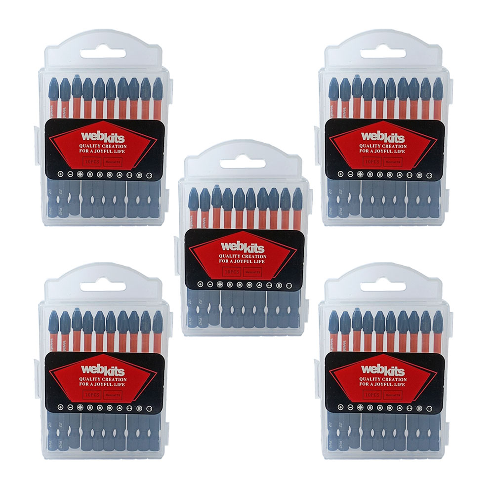 Bits Phillips 75mm PH2 de Impacto Imantado 50 Peças Webkits - Brocas-e-Pontas
