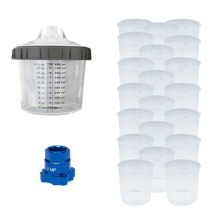 KIT SPW Webkits - 01 Caneca Completa 01 Adaptador e 20 Refil Camisa Interna - Pistolas