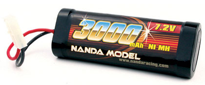 Bateria 3000 mAh NI0MH 7.2v - Radio-Controlados