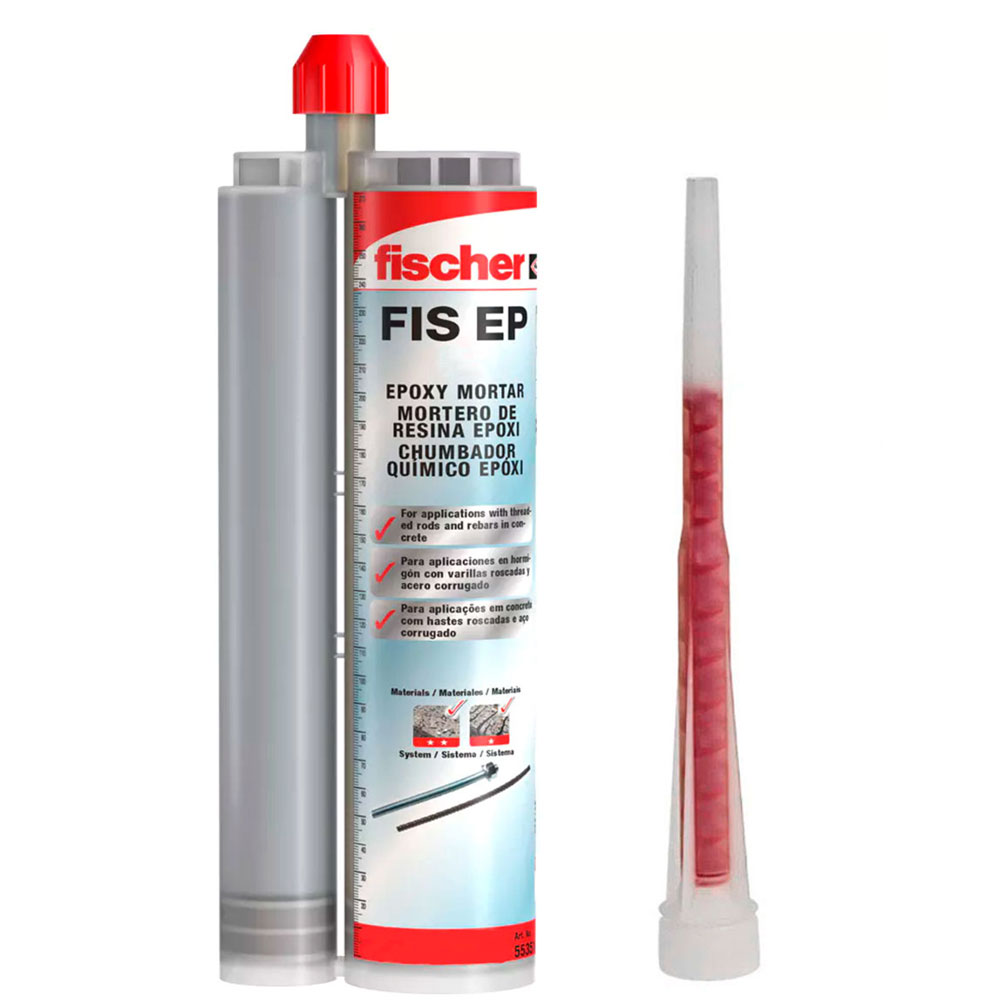 Chumbador químico Fischer FIS EP 390ML Epóxi com bico aplicador - Fischer