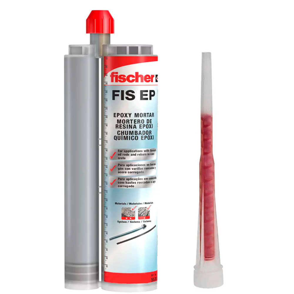Chumbador químico Fischer FIS EP 390ML Epóxi com bico aplicador - Manuais