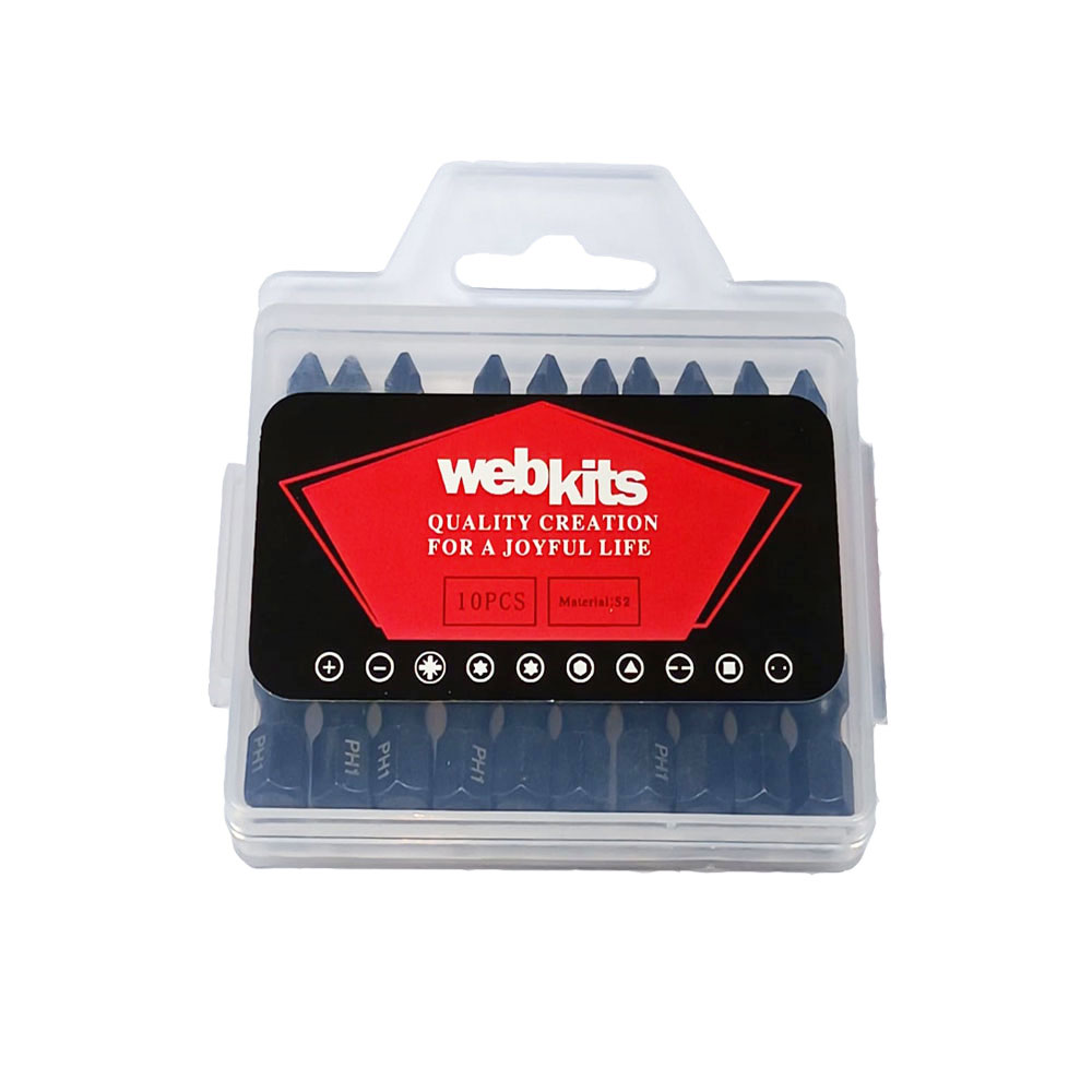 Bits Phillips 50mm PH1 de Impacto Imantado 10 Peças Webkits - Brocas-e-Pontas