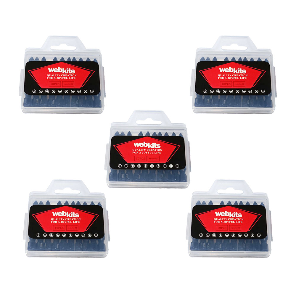 Bits Phillips 50mm PH1 de Impacto Imantado 50 Peças Webkits - Brocas-e-Pontas