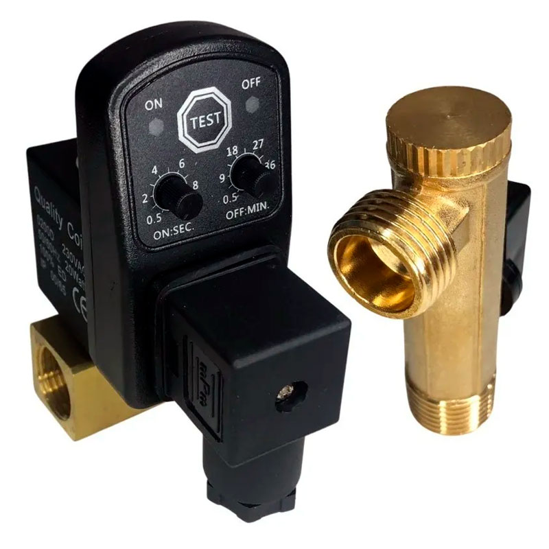 Dreno Eletrônico Purgador Automático 1/2 para compressores 220v 50/60hz - Filtrosmanômetros