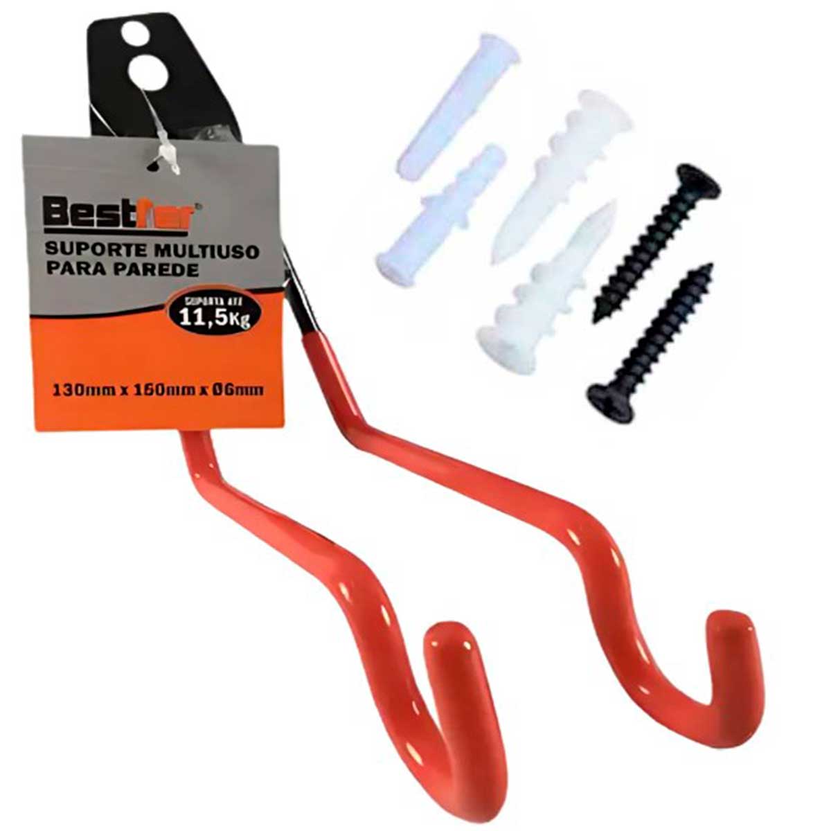 Suporte Multiuso Para Parede 130mm x 150mm 11,5kg - Novidades