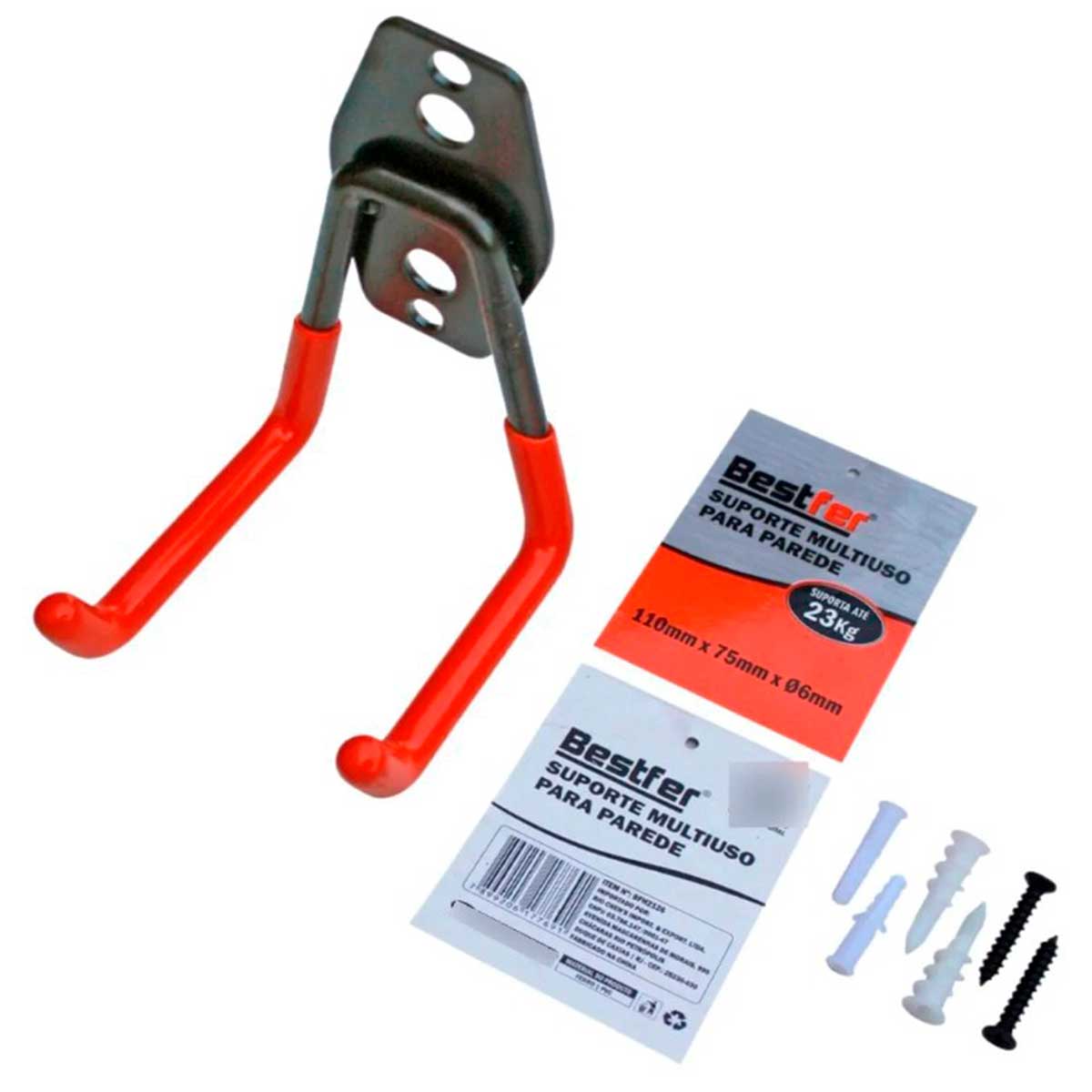 Suporte Multiuso Para Parede 110mm x 75mm 23kg - Novidades