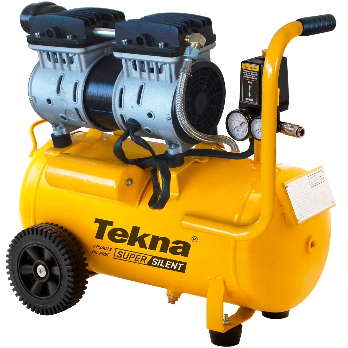 Compressor de Ar Tekna Silencioso Isento de Óleo 20L 5.3pcm 220V - Compressores-em-geral