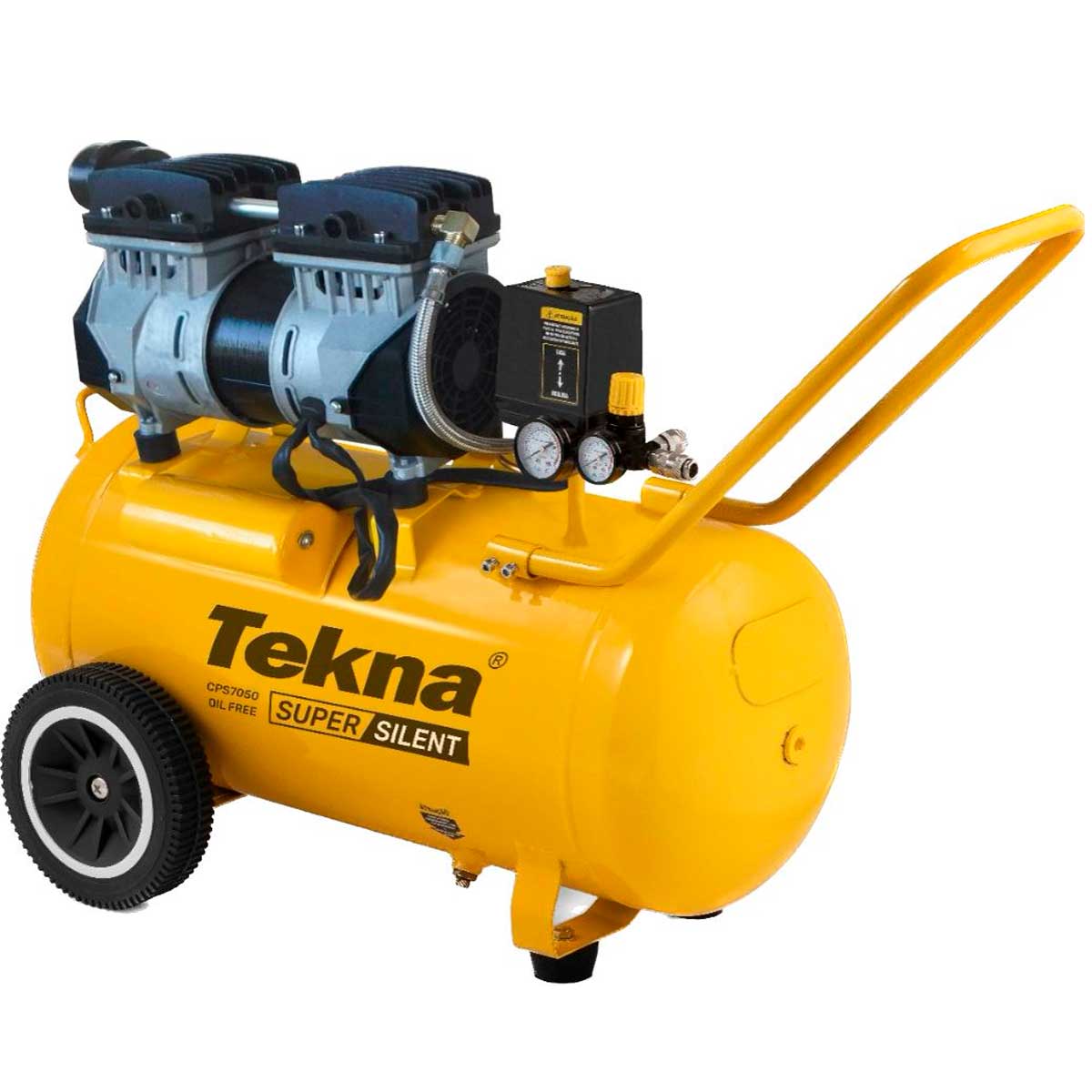 Compressor de Ar Tekna Silencioso Isento de Óleo 50L 6.4pcm 127v - Compressores-em-geral