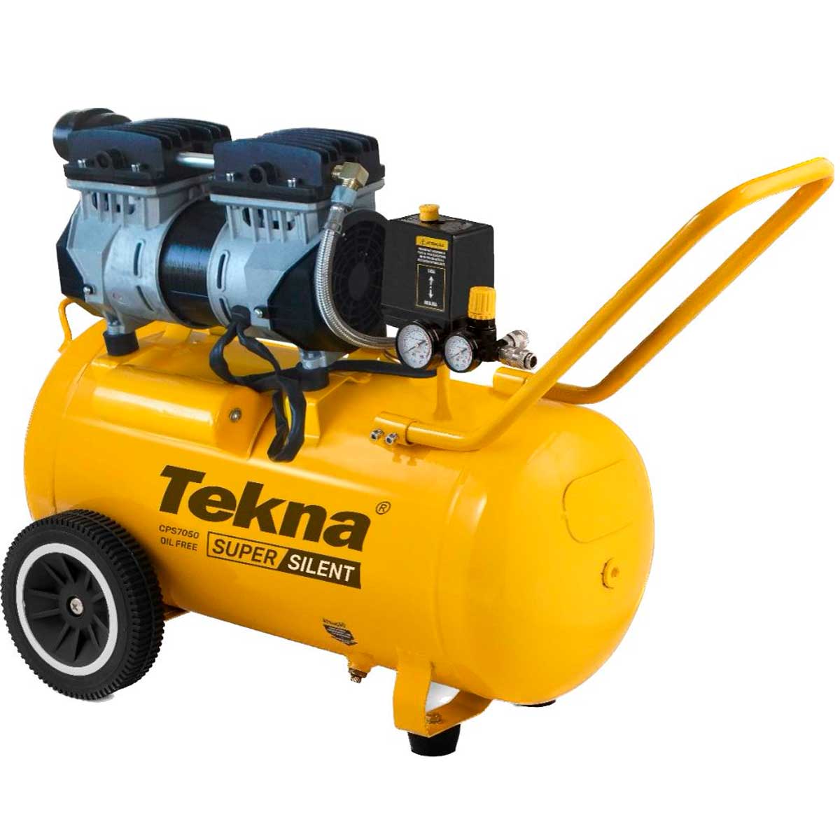 Compressor de Ar Tekna Silencioso Isento de Óleo 50L 6.4pcm 127v - Aerografia