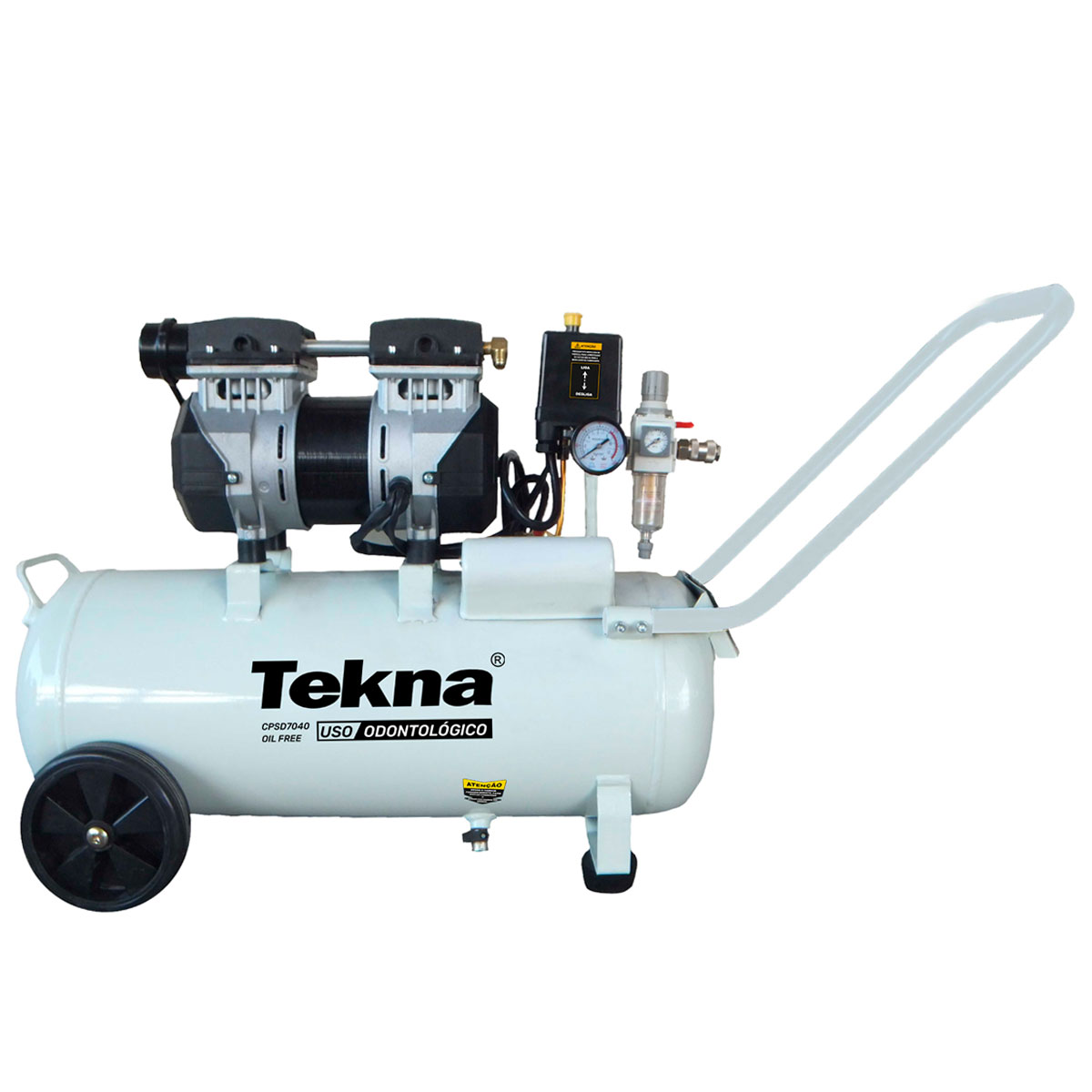 Compressor de Ar Odontológico Tekna Silencioso Isento de Óleo 35L 6.4pcm 220v - Compressores